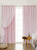 1PC Modern Simple Style Star Shaped Princess Lace & Gauze Integrated Curtain,Valentine's Day